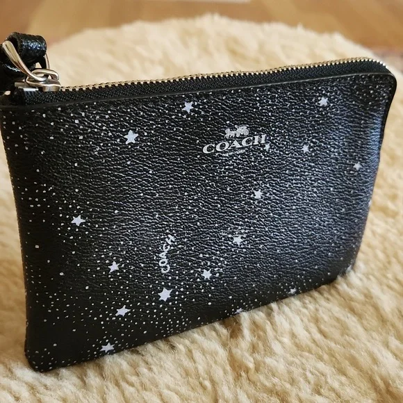 NWOT Coach Witchy Black Stars & Constellation Wristlet Wallet 🖤⭐️